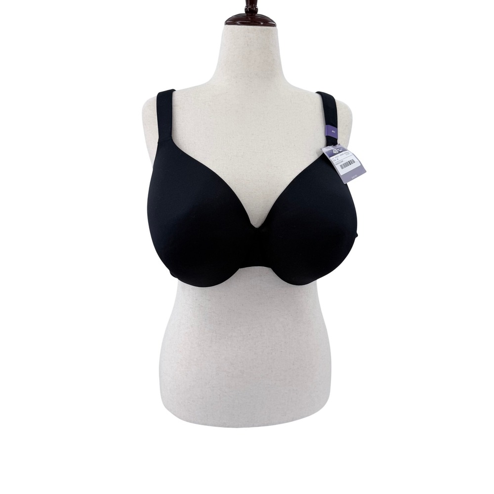Catherines Intimates Black Full Coverage Smooth Underwire Bra 48C SCY2237‎ NEW